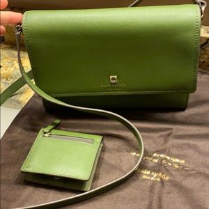 Kate Spade Crossbody Sapling Green & Wallet